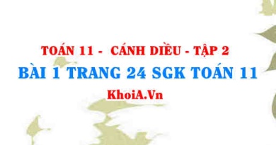 Bài 1 trang 24 Toán 11 tập 2 Cánh Diều